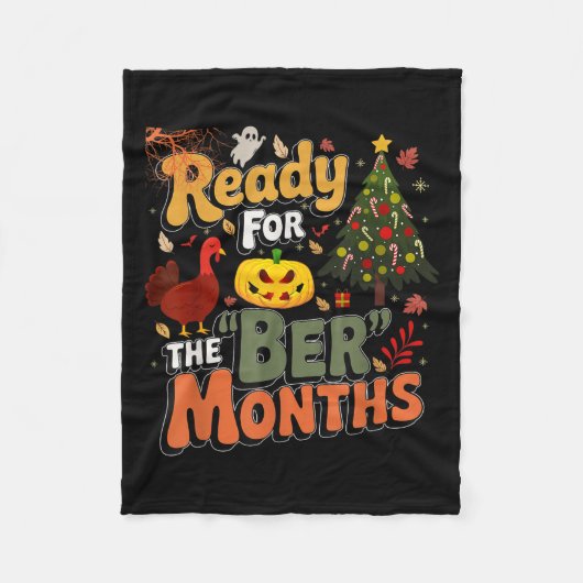 Ready For The Ber Months Fall Lover Autumnal Leave Fleece Deken (Voorkant)