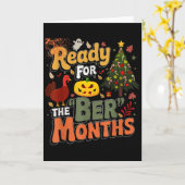 Ready For The Ber Months Fall Lover Autumnal Leave Kaart (Gele Bloem)