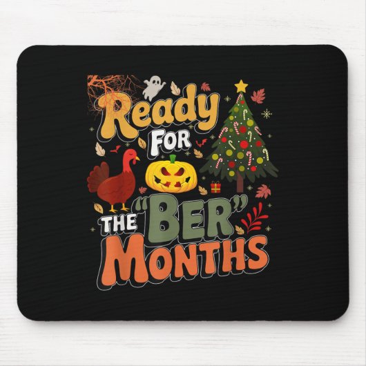 Ready For The Ber Months Fall Lover Autumnal Leave Muismat (Voorkant)