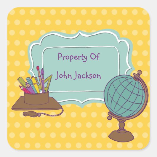 Ready For The World Personalized Bookplate Sticker (Voorkant)