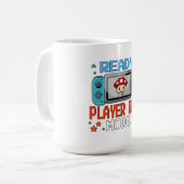 Ready Player One Mode Pixel Art Gaming Shirt Koffiemok (Voorkant links)