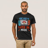 Ready Player One Mode Pixel Art Gaming T-shirt (Voorkant volledig)