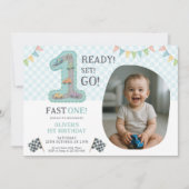 Ready Set Go First Birthday Kaart (Voorkant)
