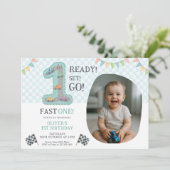 Ready Set Go First Birthday Kaart (Staand voorkant)