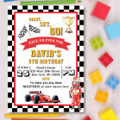 Ready Set Go Race Car Boys Birthday Party Kaart