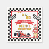 Ready Set Go Race On Birthday Party Servet (Voorkant)