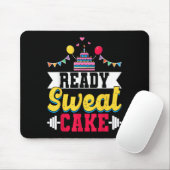 Ready Sweat Cake Womens Gym Fitness Workout Birthd Muismat (Met muis)