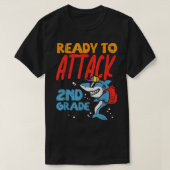 Ready To Attach 2nd Grade Shark First Day Of Schoo T-shirt (Design voorkant)