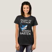 Ready To Attack Kindergarten  Kindergarten Shark T-shirt (Voorkant volledig)