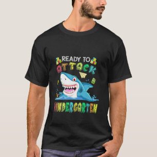 Ready To Attack Kindergarten Shark Back To School T-shirt