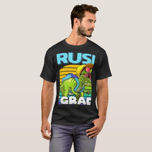 Ready To Crush 1st Grade Dinosaur Back To School B T-shirt (Voorkant volledig)
