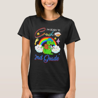 Ready To Crush 2nd Grade Cute rex Reading Book Rai T-shirt