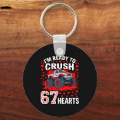 Ready To Crush 67 Hearts Monster Truck Valentines  Sleutelhanger (Voorkant)