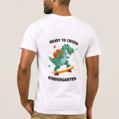 Ready to Crush Kindergarten Skateboard Dinosaur T-shirt (Achterkant)