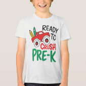 Ready to Crush Pre‑K Boys back to school Tri-Blend Shirt (Voorkant)