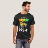 Ready To Crush Pre K Dinosaur Monster Truck Back T T-shirt (Voorkant volledig)