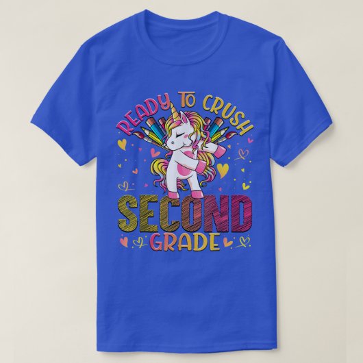 Ready to Crush Second 2nd Grade Back To School Uni T-shirt (Design voorkant)