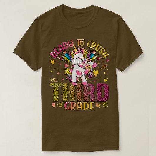 Ready to Crush Third 3rd Grade Back To School Unic T-shirt (Design voorkant)