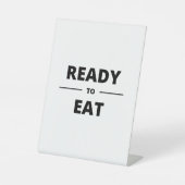 READY TO EAT RECLAMEBORD MET VOETSTUK (Voorkant)
