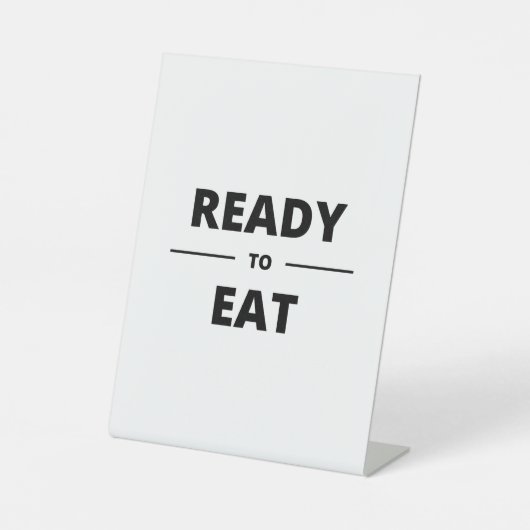 READY TO EAT RECLAMEBORD MET VOETSTUK (Voorkant)