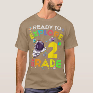 Ready to Explore 2nd Grade Cute Astronaut Kids Boy T-shirt