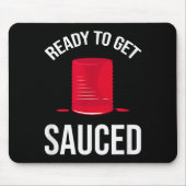 Ready To Get Sauced Funny Cranberry Sauce Thanksgi Muismat (Voorkant)