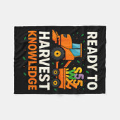 Ready To Harvest Knowledge Tractor Farmer Teacher Fleece Deken (Voorkant (Horizontaal))