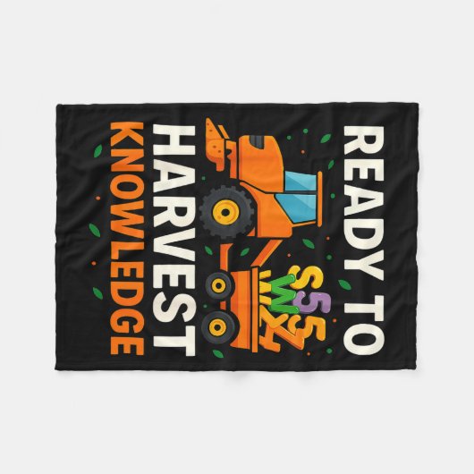 Ready To Harvest Knowledge Tractor Farmer Teacher Fleece Deken (Voorkant (Horizontaal))