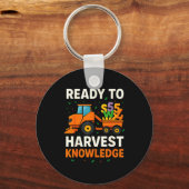 Ready To Harvest Knowledge Tractor Farmer Teacher  Sleutelhanger (Voorkant)