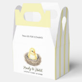Ready To Hatch Yellow Spring Chick Baby Shower Bedankdoosjes (Geopend)