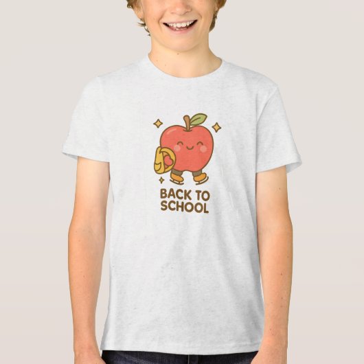 Ready to Learn – Apple Edition   Tri-Blend Shirt (Voorkant)