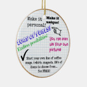 Ready to personalize with pics and or text keramisch ornament (Rechts)