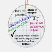 Ready to personalize with pics and or text keramisch ornament (Links)