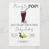 ready to pop! baby shower invitation kaart (Voorkant)
