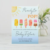 Ready to POP: baby shower invitation Kaart (Staand voorkant)