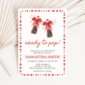 Ready to Pop Baby Shower  Kaart