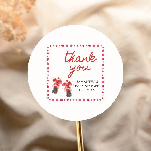 Ready to Pop Baby Shower Ronde Sticker