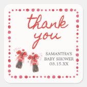 Ready to Pop Baby Shower  Vierkante Sticker (Voorkant)