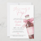 Ready To Pop Pink Soda Bottle Baby Shower Photo Kaart (Voorkant)