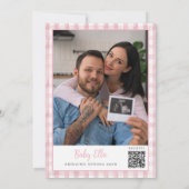 Ready To Pop Pink Soda Bottle Baby Shower Photo Kaart (Achterkant)