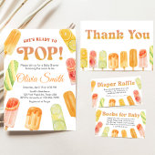 Ready to Pop Popsicle Baby Shower Kaart