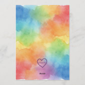 Ready To Pop, Rainbow Popsicle Baby Shower Kaart (Achterkant)