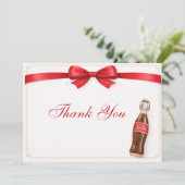 Ready to Pop Red Coquette Bow Baby Shower Bedankkaart (Staand voorkant)