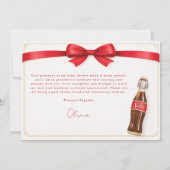 Ready to Pop Red Coquette Bow Baby Shower Bedankkaart (Achterkant)