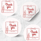 Ready to Pop Soda Baby Shower Ronde Sticker