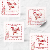 Ready to Pop Soda Baby Shower Vierkante Sticker