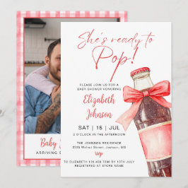 Ready To Pop Soda Bottle Baby Shower Photo Kaart