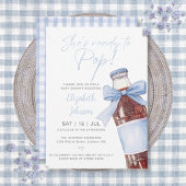 Ready To Pop Soda Bottle Blue Bow Baby Shower Kaart