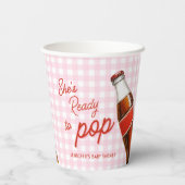 Ready To Pop Soda Pop Cola Girl Baby Shower Papieren Bekers (Achterkant)