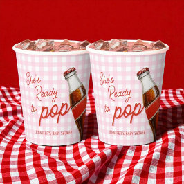 Ready To Pop Soda Pop Cola Girl Baby Shower Papieren Bekers